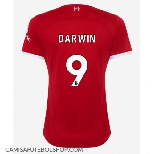 Camisa de time de futebol Liverpool Darwin Nunez #9 Replicas 1º Equipamento Feminina 2023-24 Manga Curta